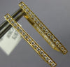 ESTATE .38CT DIAMOND 18K YELLOW GOLD INSIDE OUT RECTANGULAR HUGGIE HOOP EARRINGS