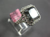 GIA EXTRA LARGE 5.69CT WHITE & GREY DIAMOND 18KT WHITE GOLD HALO ENGAGEMENT RING