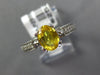 1.55CT DIAMOND & AAA YELLOW SAPPHIRE 14K WHITE GOLD OVAL & ROUND ENGAGEMENT RING