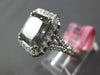GIA EXTRA LARGE 5.69CT WHITE & GREY DIAMOND 18KT WHITE GOLD HALO ENGAGEMENT RING