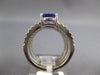 LARGE 3.28CT DIAMOND & AAA TANZANITE 14KT WHITE GOLD OVAL & ROUND 3 STONE RING