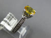 1.55CT DIAMOND & AAA YELLOW SAPPHIRE 14K WHITE GOLD OVAL & ROUND ENGAGEMENT RING