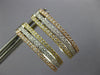 ESTATE WIDE .74CT DIAMOND 18KT TRI COLOR GOLD 3D OVAL CLIP ON HANGING EARRINGS