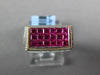 2.22CT DIAMOND & AAA RUBY 18KT WHITE GOLD ROUND & PRINCESS RECTANGULAR FUN RING
