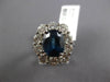 LARGE 6.67CT DIAMOND & AAA KASHMIR SAPPHIRE 18KT WHITE GOLD OVAL ENGAGEMENT RING