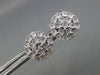 .13CT DIAMOND 14KT WHITE GOLD 3D CLASSIC FILIGREE FLOWER STUD SCREWBACK EARRINGS