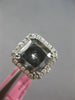 GIA EXTRA LARGE 5.69CT WHITE & GREY DIAMOND 18KT WHITE GOLD HALO ENGAGEMENT RING