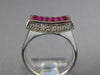 2.22CT DIAMOND & AAA RUBY 18KT WHITE GOLD ROUND & PRINCESS RECTANGULAR FUN RING