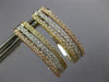 ESTATE WIDE .74CT DIAMOND 18KT TRI COLOR GOLD 3D OVAL CLIP ON HANGING EARRINGS