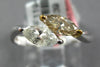 .82CT WHITE & FANCY YELLOW DIAMOND 18KT 2 TONE GOLD 3D MARQUISE CRISS CROSS RING
