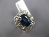 LARGE 6.67CT DIAMOND & AAA KASHMIR SAPPHIRE 18KT WHITE GOLD OVAL ENGAGEMENT RING