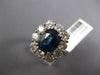 LARGE 6.67CT DIAMOND & AAA KASHMIR SAPPHIRE 18KT WHITE GOLD OVAL ENGAGEMENT RING