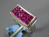 2.22CT DIAMOND & AAA RUBY 18KT WHITE GOLD ROUND & PRINCESS RECTANGULAR FUN RING