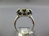 WIDE 9.91CT DIAMOND & AAA SMOKEY TOPAZ 14KT WHITE GOLD 3D MULTI HEART FUN RING
