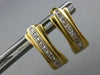 ESTATE .30CT DIAMOND 14KT YELLOW GOLD CLASSIC PRINCESS UMBRELLA HANGING EARRINGS