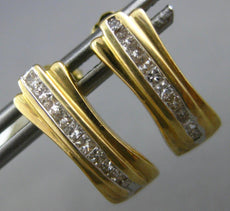 ESTATE .30CT DIAMOND 14KT YELLOW GOLD CLASSIC PRINCESS UMBRELLA HANGING EARRINGS