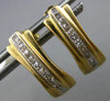 ESTATE .30CT DIAMOND 14KT YELLOW GOLD CLASSIC PRINCESS UMBRELLA HANGING EARRINGS