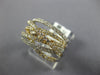 WIDE 1.14CT DIAMOND 18KT 2 TONE GOLD MULTI ROW CRISS CROSS ANNIVERSARY LOVE RING