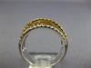 WIDE 1.14CT DIAMOND 18KT 2 TONE GOLD MULTI ROW CRISS CROSS ANNIVERSARY LOVE RING