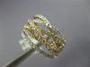 WIDE 1.14CT DIAMOND 18KT 2 TONE GOLD MULTI ROW CRISS CROSS ANNIVERSARY LOVE RING