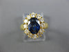 1.97CT DIAMOND & AAA SAPPHIRE 18KT YELLOW GOLD 3D OVAL & ROUND ENGAGEMENT RING