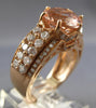 4.71CT DIAMOND & AAA MORGANITE 14KT YELLOW GOLD 3D CLASSIC ROUND ENGAGEMENT RING