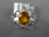 2.64CT DIAMOND & YELLOW SAPPHIRE 18KT WHITE GOLD OVAL BALLERINA ENGAGEMENT RING