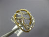 ESTATE WIDE .73CT DIAMOND 18KT 2 TONE GOLD 3D MULTI ROW CRISS CROSS WAVE RING