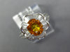 2.64CT DIAMOND & YELLOW SAPPHIRE 18KT WHITE GOLD OVAL BALLERINA ENGAGEMENT RING