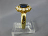 1.97CT DIAMOND & AAA SAPPHIRE 18KT YELLOW GOLD 3D OVAL & ROUND ENGAGEMENT RING