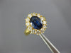 1.97CT DIAMOND & AAA SAPPHIRE 18KT YELLOW GOLD 3D OVAL & ROUND ENGAGEMENT RING