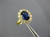 1.97CT DIAMOND & AAA SAPPHIRE 18KT YELLOW GOLD 3D OVAL & ROUND ENGAGEMENT RING