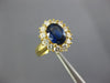 1.97CT DIAMOND & AAA SAPPHIRE 18KT YELLOW GOLD 3D OVAL & ROUND ENGAGEMENT RING