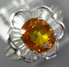 2.64CT DIAMOND & YELLOW SAPPHIRE 18KT WHITE GOLD OVAL BALLERINA ENGAGEMENT RING