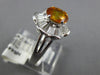 2.64CT DIAMOND & YELLOW SAPPHIRE 18KT WHITE GOLD OVAL BALLERINA ENGAGEMENT RING