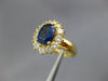 1.97CT DIAMOND & AAA SAPPHIRE 18KT YELLOW GOLD 3D OVAL & ROUND ENGAGEMENT RING