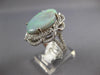 LARGE 8.20CT DIAMOND & AAA OPAL 14KT WHITE GOLD 3D OVAL FLOWER FILIGREE FUN RING