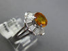 2.64CT DIAMOND & YELLOW SAPPHIRE 18KT WHITE GOLD OVAL BALLERINA ENGAGEMENT RING