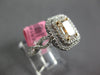 GIA 1.82CT WHITE & BROWN DIAMOND 18KT WHITE & ROSE GOLD 3D HALO ENGAGEMENT RING