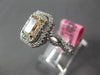 GIA 1.82CT WHITE & BROWN DIAMOND 18KT WHITE & ROSE GOLD 3D HALO ENGAGEMENT RING