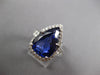 ESTATE 10.44CT DIAMOND & AAA TANZANITE PLATINUM 3D PEAR SHAPE ENGAGEMENT RING