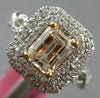 GIA 1.82CT WHITE & BROWN DIAMOND 18KT WHITE & ROSE GOLD 3D HALO ENGAGEMENT RING
