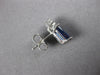 2.25CT DIAMOND & AAA SAPPHIRE 14KT WHITE GOLD EMERALD STUD CUT EARRINGS #27122