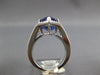 ESTATE 10.44CT DIAMOND & AAA TANZANITE PLATINUM 3D PEAR SHAPE ENGAGEMENT RING