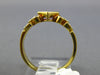 .45CT DIAMOND & AAA RUBY 18KT YELLOW GOLD PRINCESS & ROUND HEART FRIENDSHIP RING