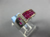 2.12CT DIAMOND & AAA RUBY 18KT WHITE GOLD 3D PRINCESS & ROUND ETOILE MENS RING