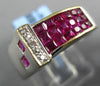 2.12CT DIAMOND & AAA RUBY 18KT WHITE GOLD 3D PRINCESS & ROUND ETOILE MENS RING