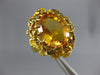 ANTIQUE LARGE 6.20CT AAA CITRINE 18KT YELLOW GOLD 3D OVAL FLOWER RING