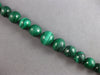 LONG AAA GREEN MALACHITE 14K WHITE GOLD 3D GRADUATING BEAD LOVE BRACELET #27826