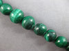 LONG AAA GREEN MALACHITE 14K WHITE GOLD 3D GRADUATING BEAD LOVE BRACELET #27826